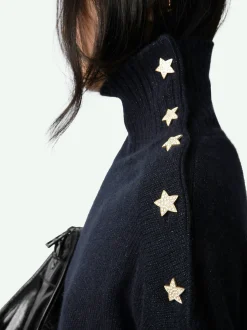 Best Zadig & Voltaire Alma Jewelled Cashmere SweaterNEW Encre