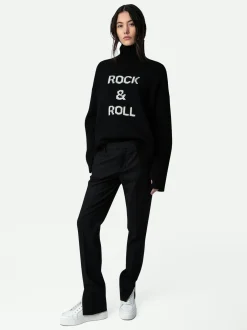 New Zadig & Voltaire Alma Rock & Roll SweaterICONIC Black