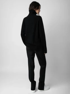 New Zadig & Voltaire Alma Rock & Roll SweaterICONIC Black