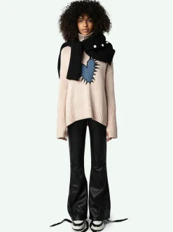 Best Sale Zadig & Voltaire Alma Spiked Heart Sweater Sweet