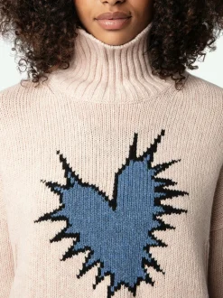 Best Sale Zadig & Voltaire Alma Spiked Heart Sweater Sweet