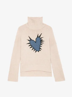 Best Sale Zadig & Voltaire Alma Spiked Heart Sweater Sweet