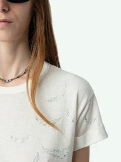 Fashion Zadig & Voltaire Anya Diamante Wings T-shirt Judo