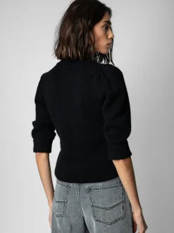 Shop Zadig & Voltaire Betsy Cashmere Cardigan Black