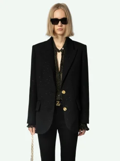 Cheap Zadig & Voltaire Blazer VickaNEW Black