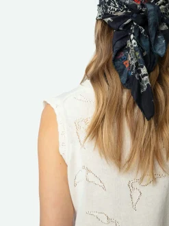 Best Zadig & Voltaire Blondie Silk Scarf Ink