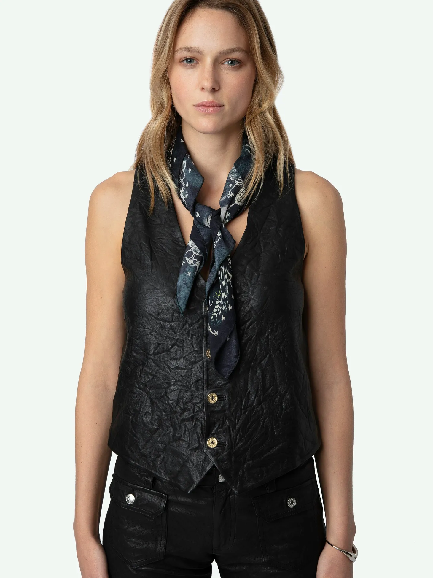 Best Zadig & Voltaire Blondie Silk Scarf Ink