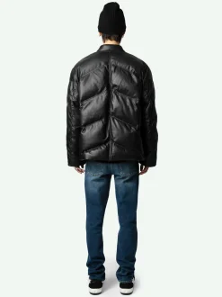 Cheap Zadig & Voltaire Bony Padded Leather JacketNEW Black