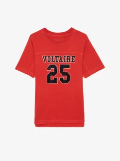 Cheap Zadig & Voltaire Bow Voltaire T-shirtNEW Crimson