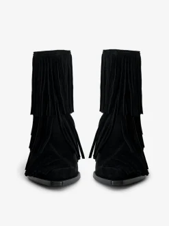 Sale Zadig & Voltaire Cara Suede Ankle Boots Black