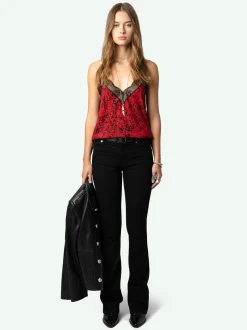 Discount Zadig & Voltaire Christy CamisoleNEW Crimson