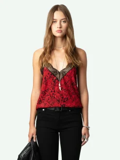Discount Zadig & Voltaire Christy CamisoleNEW Crimson