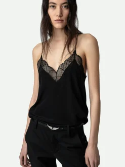 Store Zadig & Voltaire Christy Silk CamisoleICONIC Black