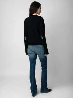 Cheap Zadig & Voltaire Cici Patch Cashmere SweaterICONIC Black