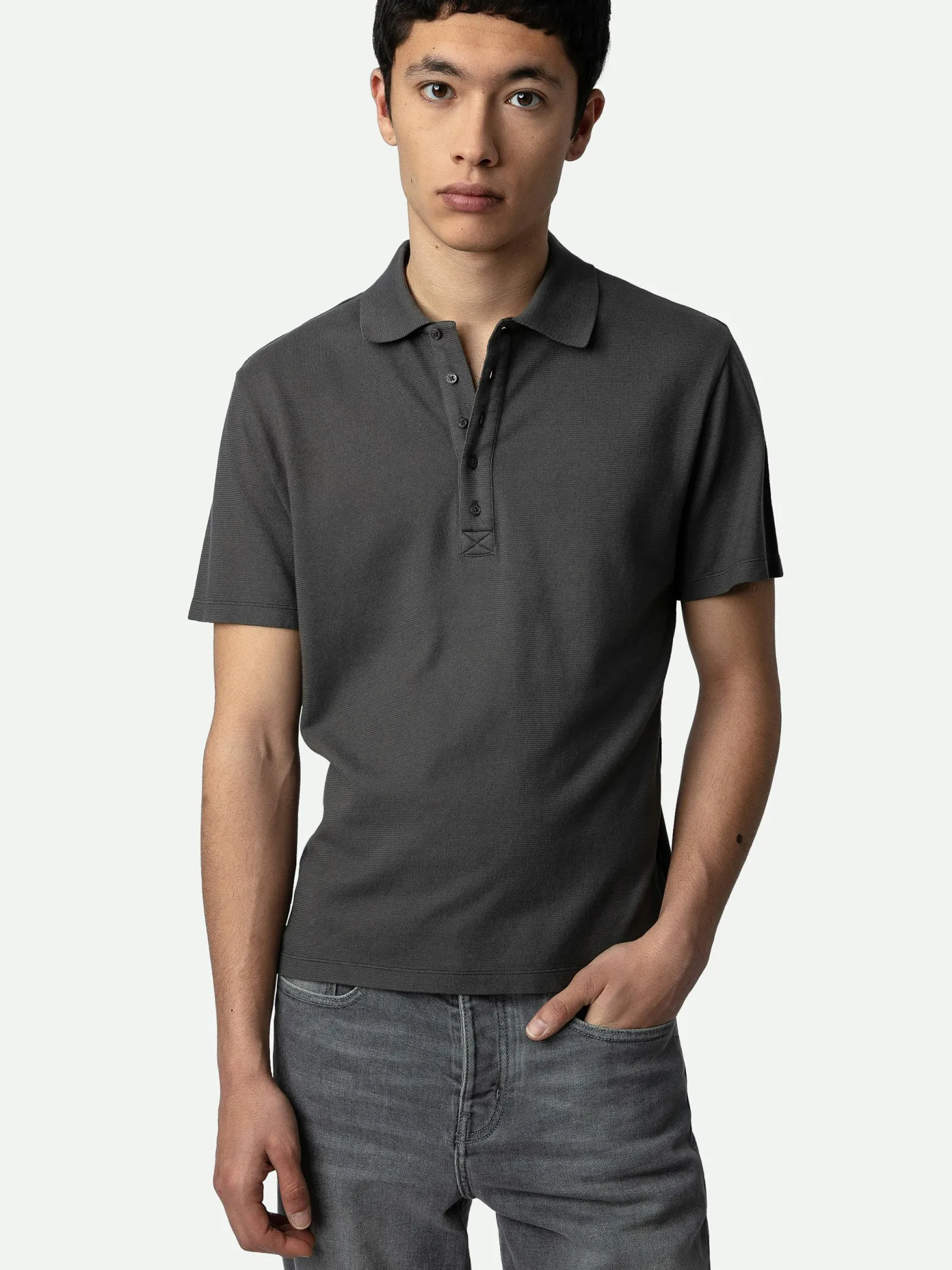 Clearance Zadig & Voltaire Dimitri Polo Shirt Carbone