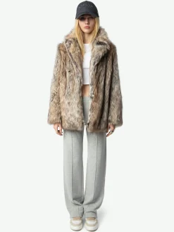 Clearance Zadig & Voltaire Faune CoatNEW Naturel