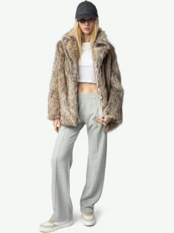 Clearance Zadig & Voltaire Faune CoatNEW Naturel