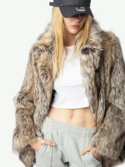 Clearance Zadig & Voltaire Faune CoatNEW Naturel