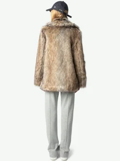 Clearance Zadig & Voltaire Faune CoatNEW Naturel