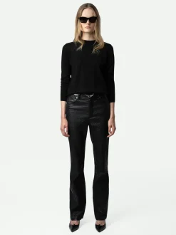 Cheap Zadig & Voltaire First Night Court Shoes Black