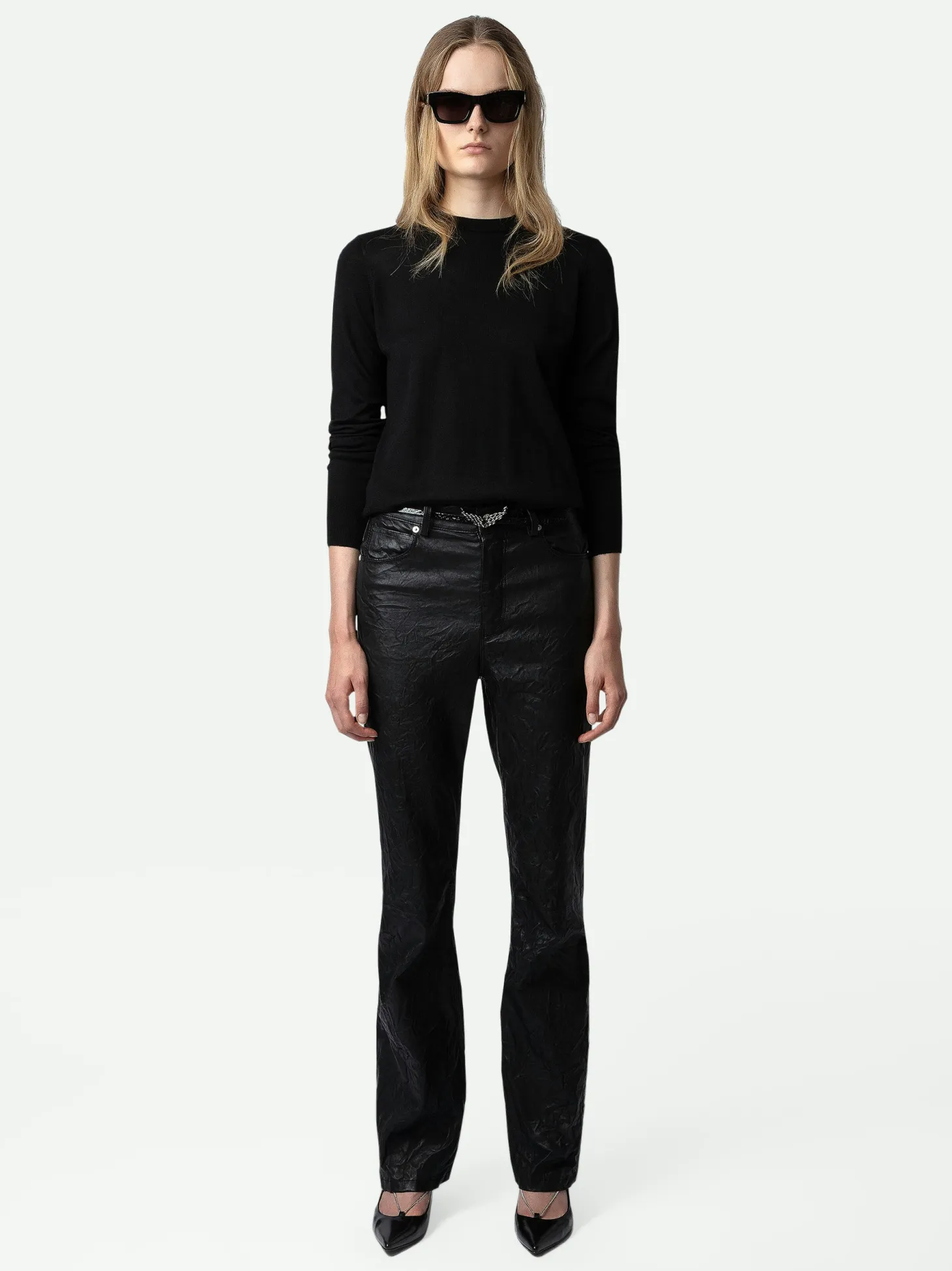 Cheap Zadig & Voltaire First Night Court Shoes Black