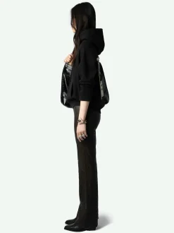 Best Sale Zadig & Voltaire Georgy Diamanté SweatshirtNEW Black