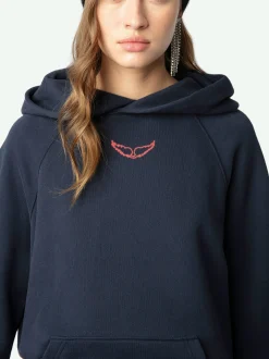 Cheap Zadig & Voltaire Georgy Photoprint Diamanté SweatshirtNEW Encre