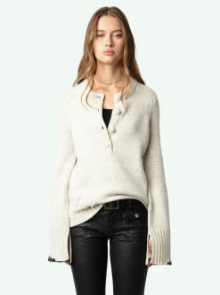 Fashion Zadig & Voltaire Halty SweaterNEW Oatmeal