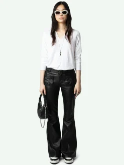 Cheap Zadig & Voltaire Imagine Diamanté Henley T-shirtNEW White