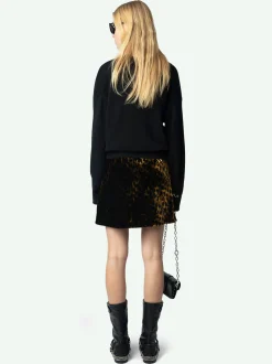Cheap Zadig & Voltaire Jerry Velvet SkirtNEW Cognac