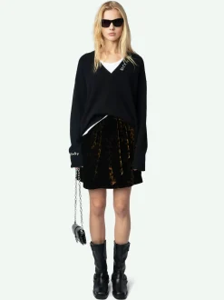 Cheap Zadig & Voltaire Jerry Velvet SkirtNEW Cognac