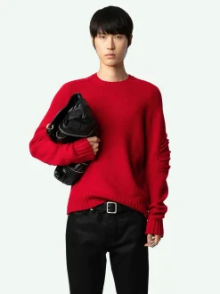 Hot Zadig & Voltaire Jordan Arrow Sweater Cerise