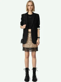Cheap Zadig & Voltaire Justicias SkirtNEW Gold