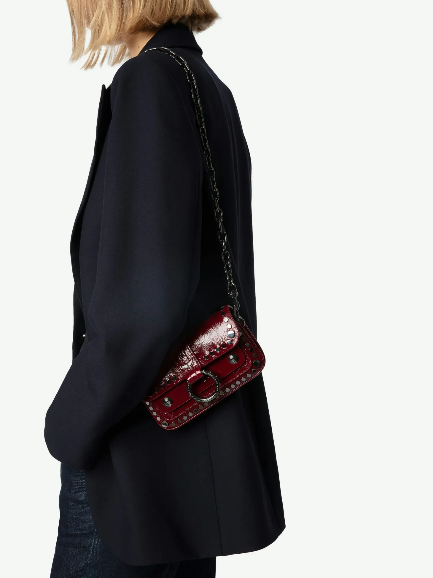 New Zadig & Voltaire Kate Wallet Stud BagNEW Furious