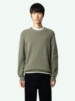 Best Zadig & Voltaire Kennedy Arrow Cashmere Sweater Kaki