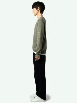 Best Zadig & Voltaire Kennedy Arrow Cashmere Sweater Kaki