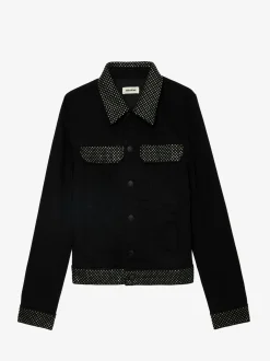 Clearance Zadig & Voltaire Kioky Denim JacketNEW Black