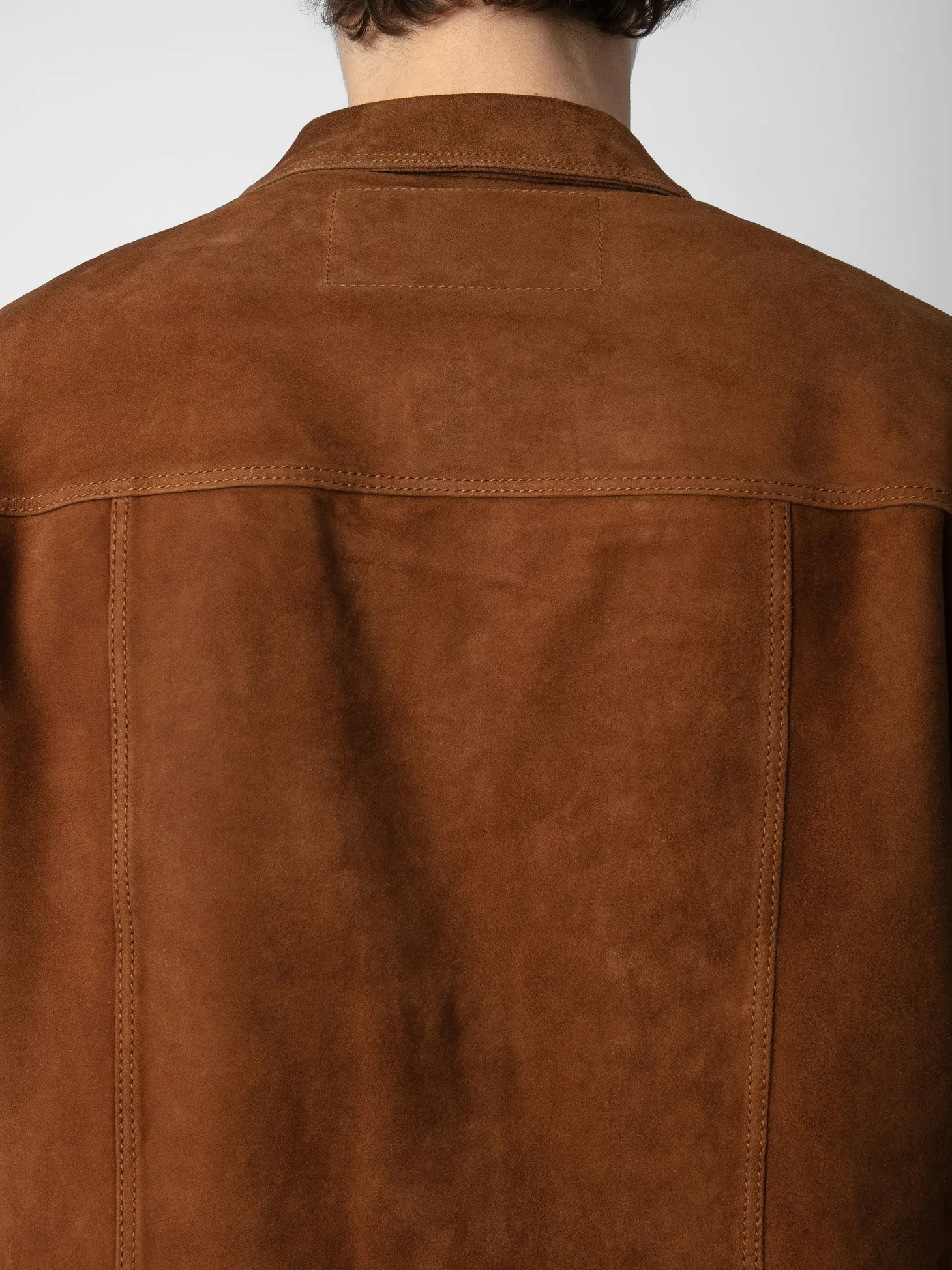 Sale Zadig & Voltaire Kuba Suede Jacket Cognac