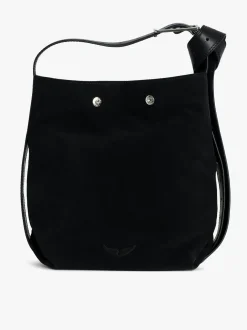 Shop Zadig & Voltaire Le Cecilia Hobo Bag Black
