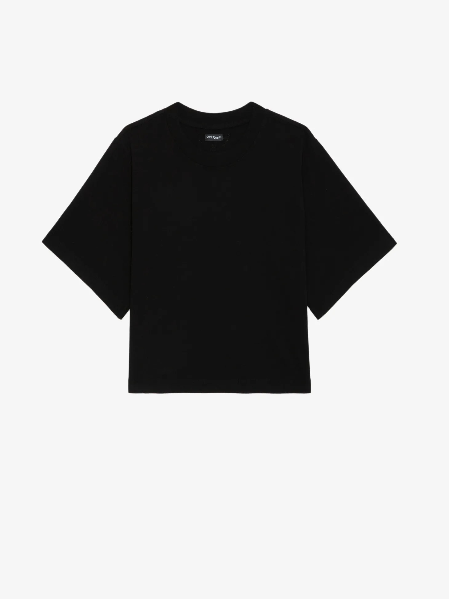 Shop Zadig & Voltaire Lennox Cropped Tee Washedblack