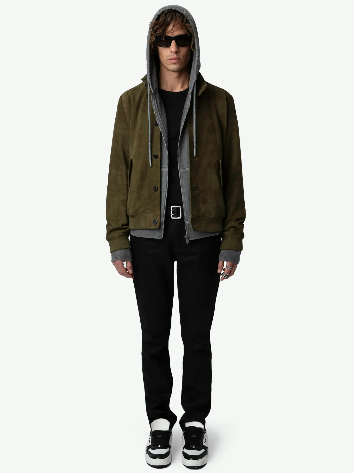 Online Zadig & Voltaire Lonni Suede Jacket Kakicanvas