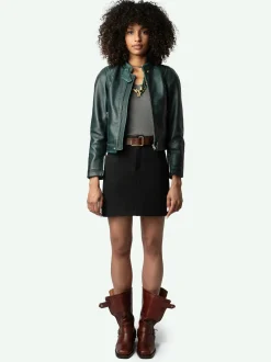 Clearance Zadig & Voltaire Loupa Leather Jacket Peaks