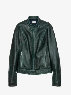Clearance Zadig & Voltaire Loupa Leather Jacket Peaks