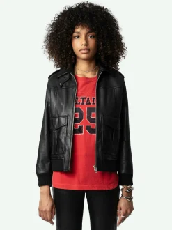 Store Zadig & Voltaire Luka Leather Jacket Black