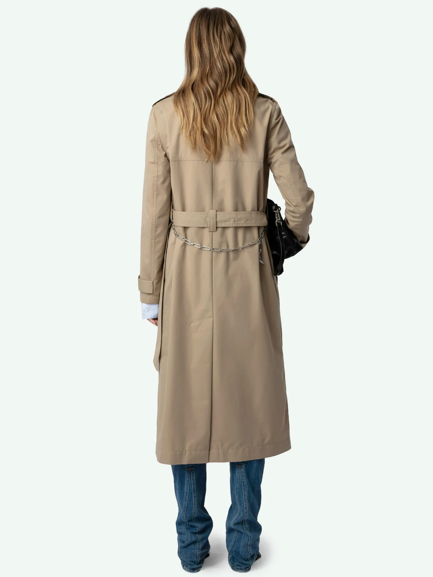 Best Sale Zadig & Voltaire Mandy Trench Coat Latte