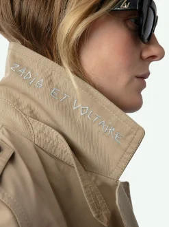 Best Sale Zadig & Voltaire Mandy Trench Coat Latte