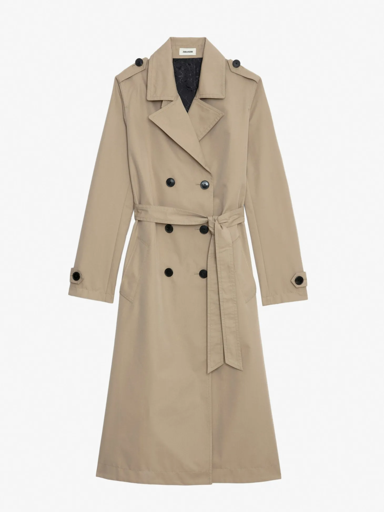 Best Sale Zadig & Voltaire Mandy Trench Coat Latte