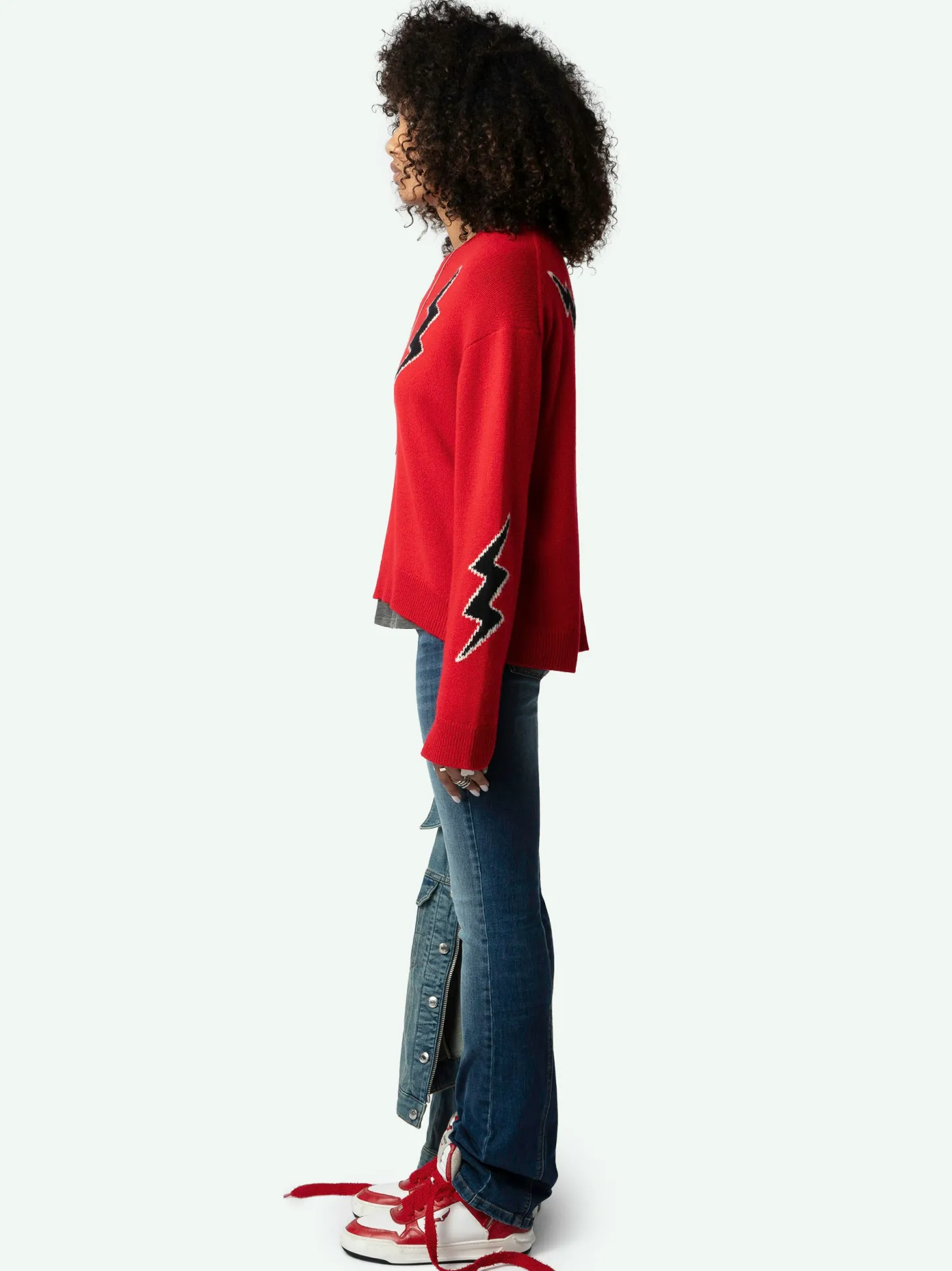 Best Sale Zadig & Voltaire Markus Flashlight SweaterNEW Cerise