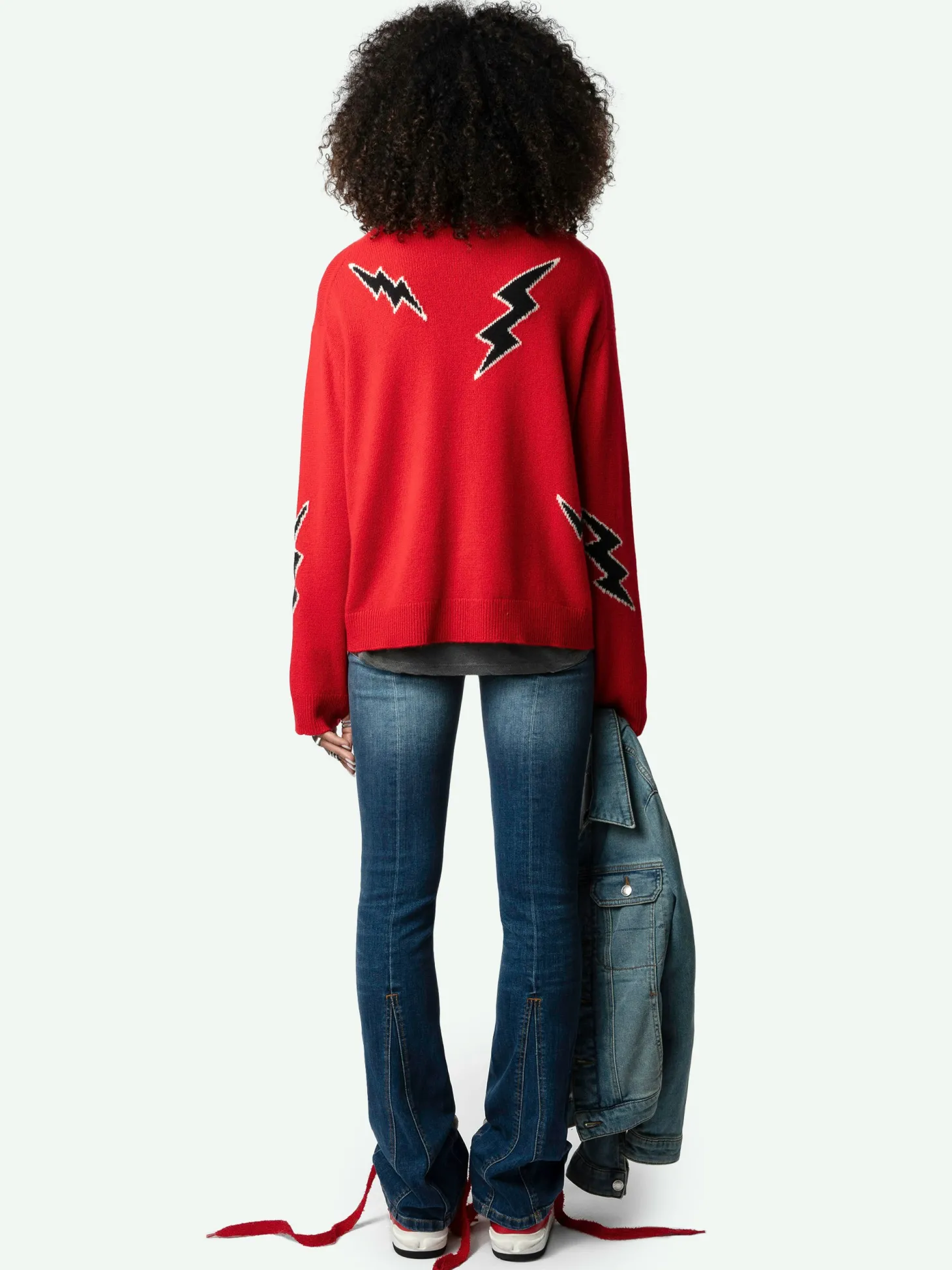 Best Sale Zadig & Voltaire Markus Flashlight SweaterNEW Cerise