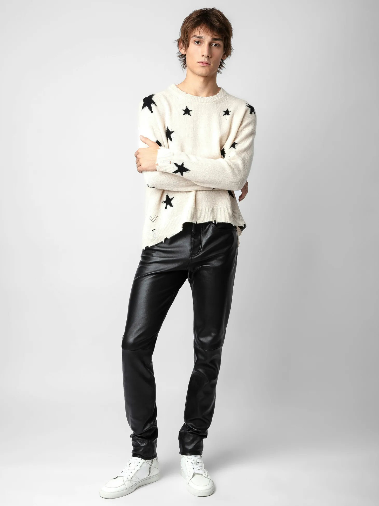 Best Zadig & Voltaire Markus Stars Cashmere Sweater UNISEX Sugar